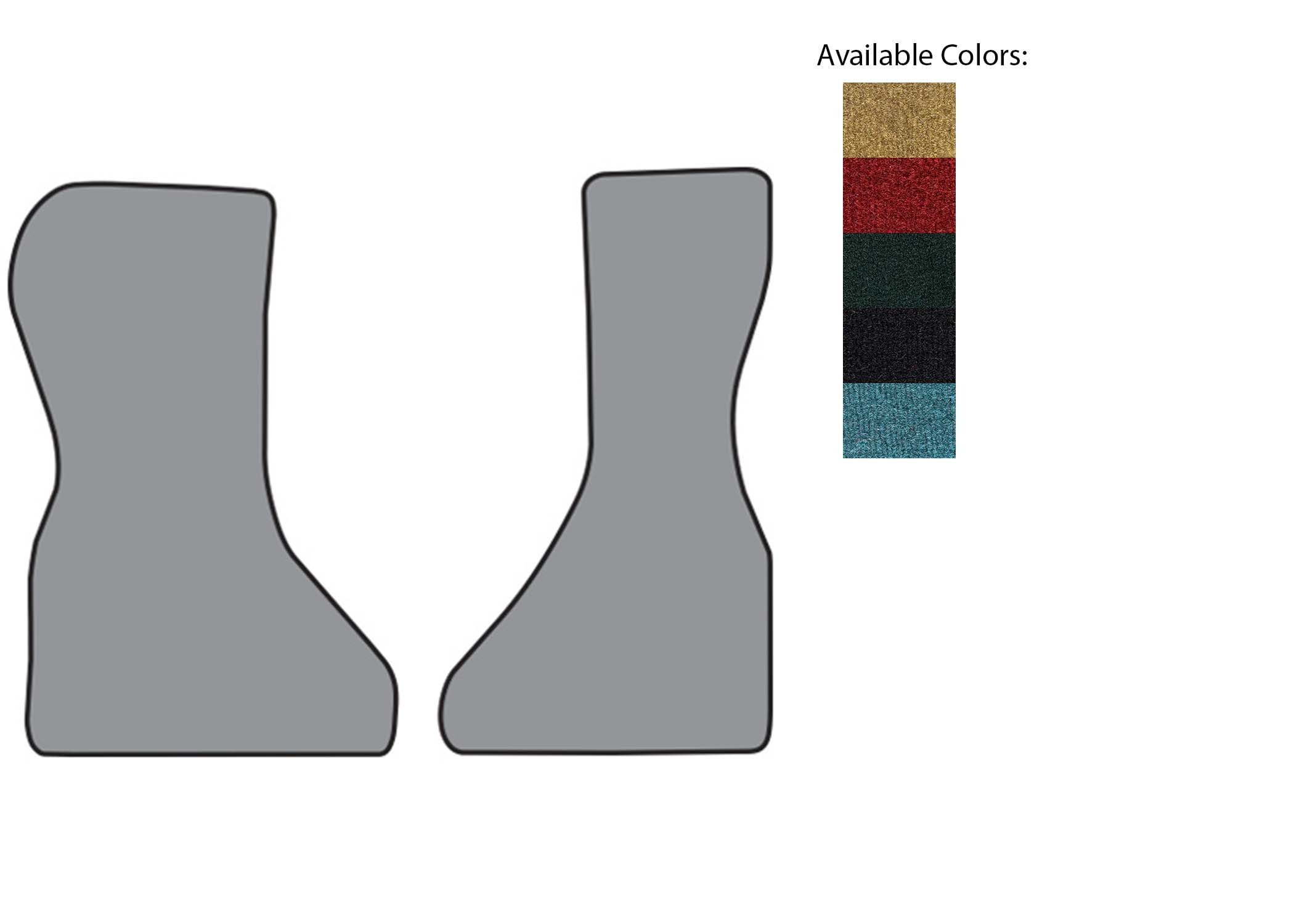 1978 Chevrolet G30 Van Floor Mat Frt Row 2pc (FM385F) 802 Blue Cutpile