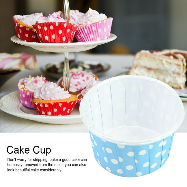 Blue and Gold Foil Cupcake Liners, Muffin Cups for Baking (2.75x1
