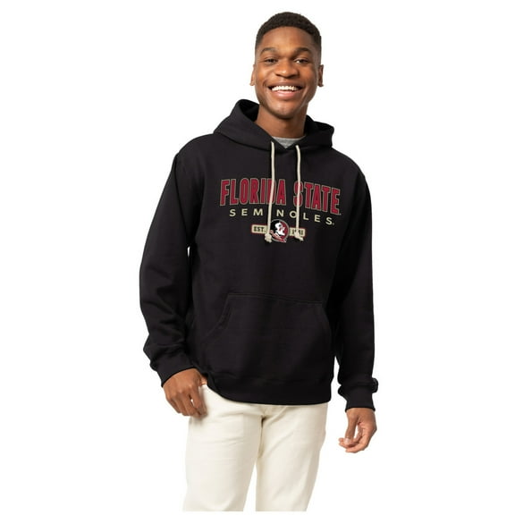 Men's League Collegiate Wear Black Florida State Seminoles Essentials 2.0 Fleece Pullover Hoodie