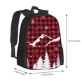 thumbnail image 3 of Ratiio Christmas Tree Buffalo Plaid Backpack for Men and Women - Durable 600D Oxford Cloth -Large Capacity, Water-Resistant School, Travel, and Hiking Bag, 3 of 6