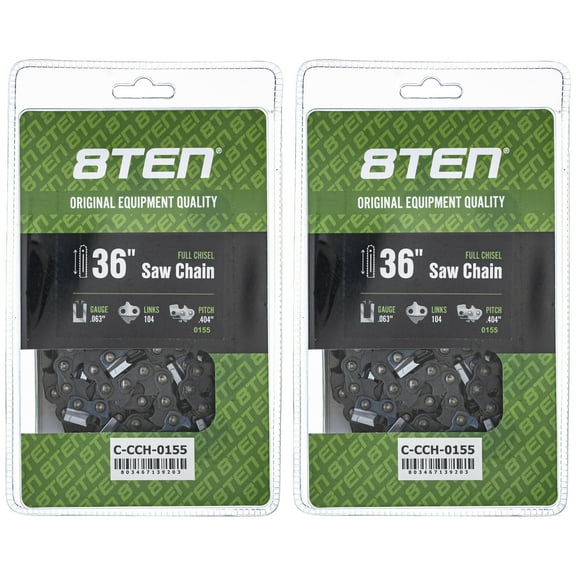Full Chisel Chainsaw Chain 36 inch .063 .404 104DL for Stihl 090 MS880 2 Pack 810-CCC2377H