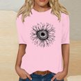thumbnail image 1 of Blusas Informales Fiudx con Cuello Redondo y Manga Corta Estampadas para Mujer a la moda, 1 of 4