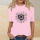 thumbnail image 2 of Camisetas para Mujeres Casual, Cuello Redondo Impreso Manga Corta Top Hecho de 95% Poliéster 5% Spandex para el Verano Diario Y el Uso en Casa, Camisetas Cortas para Mujeres, 2 of 4