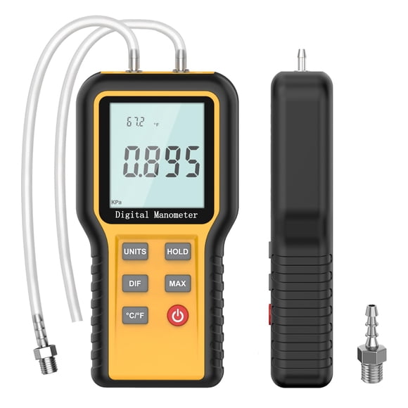 Medidor de presión de gas con manómetro LUTIFIX con almacenamiento y recordatorio