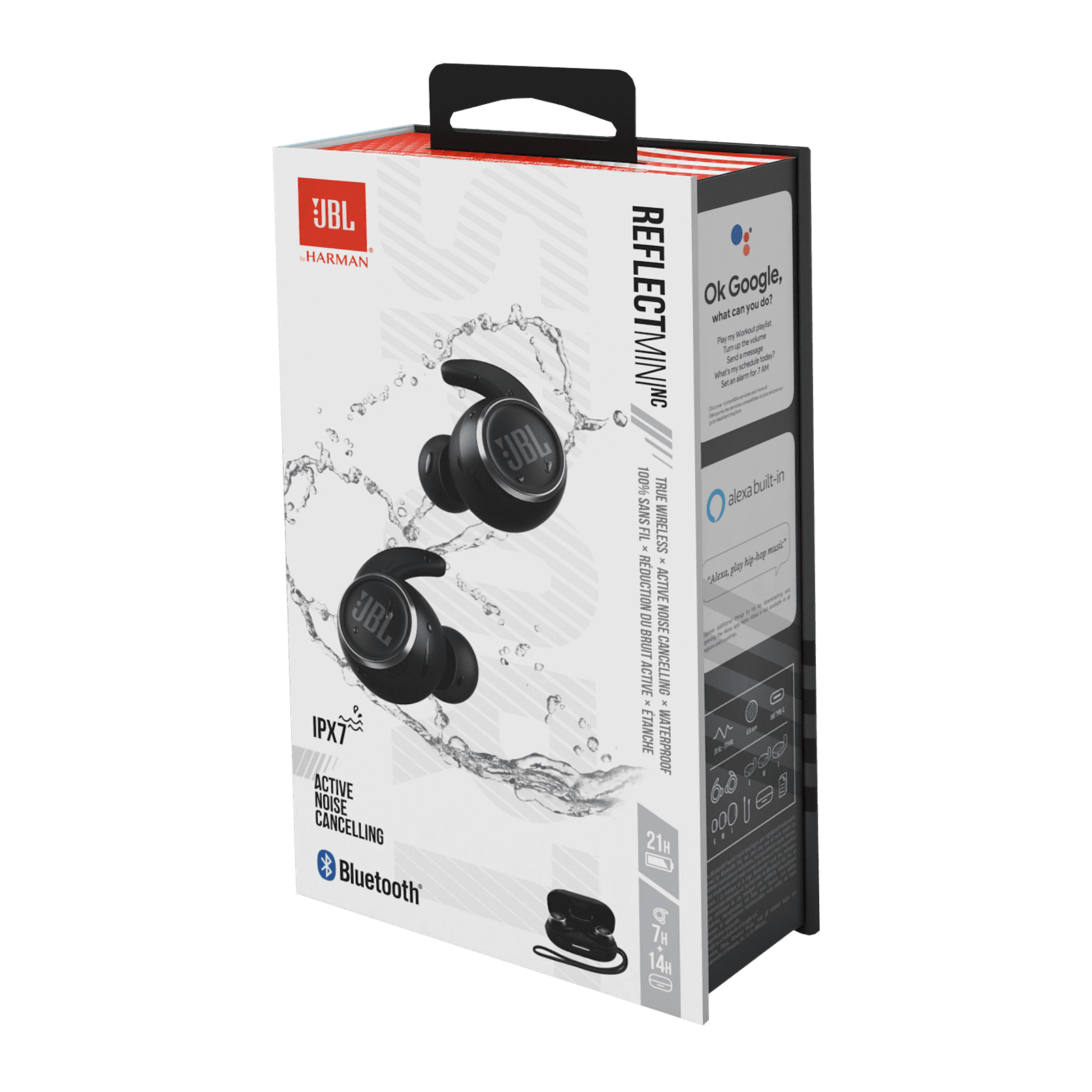 Restored Premium JBL Reflect Mini NC Waterproof True Wireless Noise Cancelling Sport Earbuds (Refurbished)