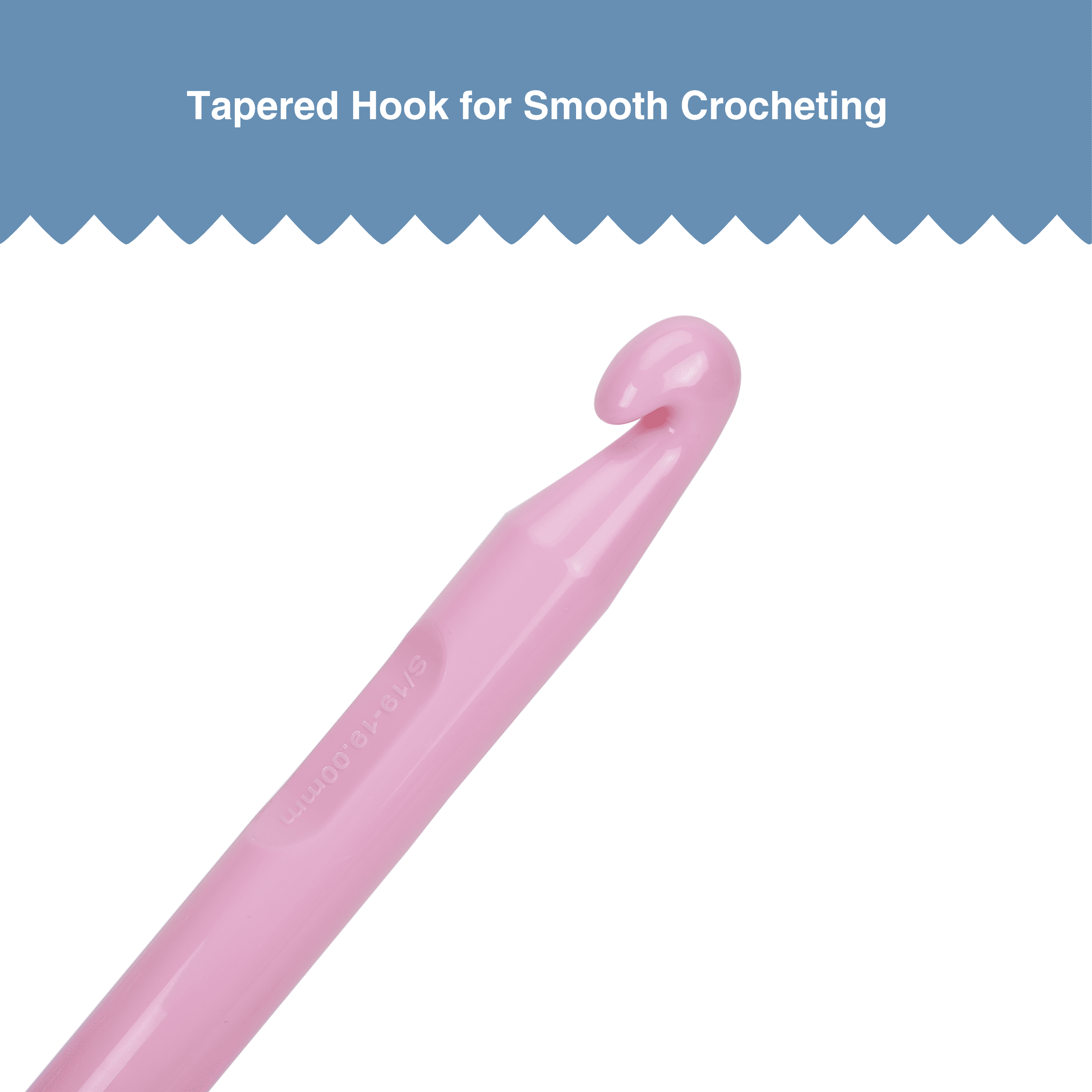 Hello Hobby Plastic Crochet Hook, Size S, 19 mm