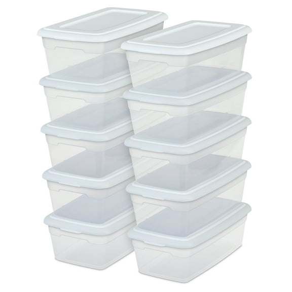 Sterilite Set of 10 6qt Storage Bx- White