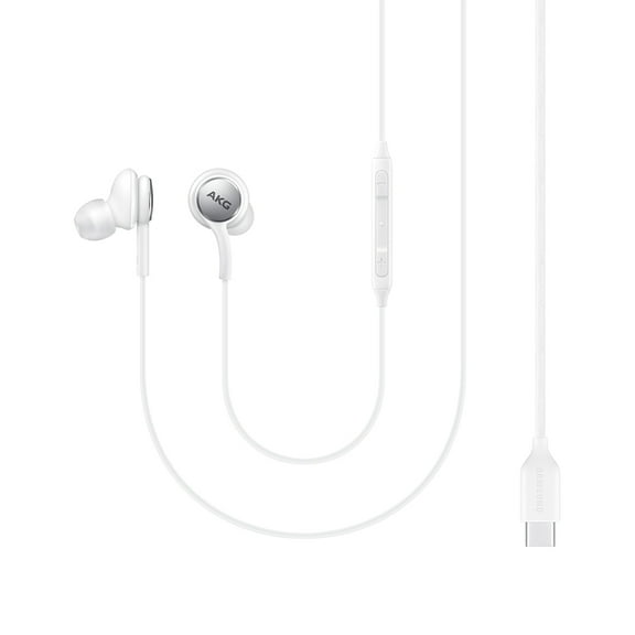 Authentic AKG TYPE-C Earphones for Motorola Edge (2024)/(2022) - Headphones USB-C Earbuds w Mic Headset White