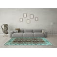 thumbnail image 3 of Ahgly Company Indoor Rectangle Abstract Light Blue Modern Area Rugs, 5' x 7', 3 of 4