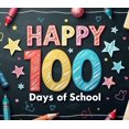 thumbnail image 4 of School 100 Days Celebration Backdrop Banner Colorful Party Supplies Background Photography Props Happy Days Decorations Classroom Event Decor, 4 of 4