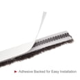 thumbnail image 3 of Uxcell 26ft L x 0.3" W x 0.3" H Self-Adhesive Seal Weather Stripping Brush Brown, 3 of 5