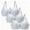 1-White, variant on Underwire Bra for Women Push Up Lace Bra Set 3 Pack Padded Support Bralette Adjustable Straps Lingerie Everyday Bras