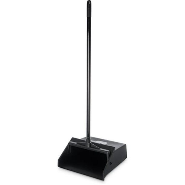 12 x 30 in. DuoPan Plastic Lobby Upright Dust Pan with Handle Black