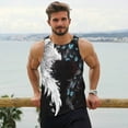 thumbnail image 6 of Zufioo Butterfly Angel Wings Art Print Men's Vest, Sleeveless Quick-drying Muscle T-shirt, Suitable for Sports Fitness, Home Leisure Wear-3X-Large, 6 of 7