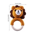 thumbnail image 2 of Cartoon Knitting, Hand Crochet Weaving, Ringing Bell, Wooden Ring, the Bell Inside Can Make A Sound D, 2 of 4