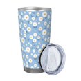 thumbnail image 2 of KLL Daisies Flowers Print 40oz Stainless Steel Insulated Car Cup with Spillproof Lid - Keep Your Drink Hot or Cold on the Go-Straw Two-piece Set, 2 of 8