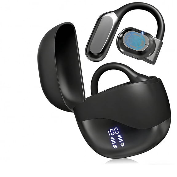 OFEFE AI Translation Earbuds Real Time 144 Languages - 3-in-1 Bluetooth Translator Headphones for Travel & Business, Noise Cancelling Mic, 8H Battery with Charging Case (Black)
