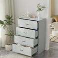 thumbnail image 7 of SUGIFT  4 Drawer Dresser, Modern Storage Cabinet for Bedroom, Chest of Drawers Wood Organizer for Living Room, Gray, 7 of 7