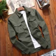 thumbnail image 3 of Camisa de manga larga con botones y corte regular a estrenar 2024, color sólido, cuello vuelto, camisa de trabajo de talla grande, camisa de vestir, camisa de vestir para hombre, 3 of 4