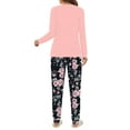 thumbnail image 5 of Fantaslook Women Pajama Sets 2 Piece Long Sleeve Pajama Sets With Long Printed Jogger Pants Sleepwear Loose Lounge Sets, 5 of 9