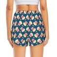 thumbnail image 2 of Lsque Popcorn With Glasses Printed Women's Running Shorts with Liner Pockets,Elastic Quick Dry Workout Athletic Gym Yoga Shorts,Womens High Waist Shorts-Large, 2 of 9