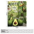thumbnail image 4 of ARISTURING  Cute Avocado Throw Blanket, Plush Sherpa Blanket Throws for Couch Bed Sofa Travel, Adult Size Funny Birthday Food Blankets for Girls Teens Blankets, 4 of 6