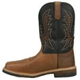 thumbnail image 3 of Justin Men's Stampede Bolt Pull On Western Work Boot Nano Composite Toe Brown 8 D(M) US, 3 of 5