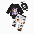 thumbnail image 4 of HCNTES Baby Boy Clothes Newborn Halloween Onesie Baby my 1st boo Printed Long Sleeve Top Pants Hat Baby Boys' Clothing Sets, 4 of 4