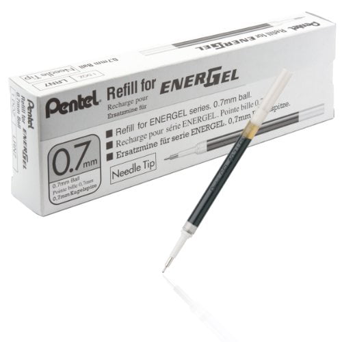 3 Refills for Pentel EnerGel Ener Gel LRN5 0.5mm NeedleTip Rollerball Pen Black