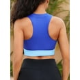 thumbnail image 4 of Charmo Racerback Sporty Bikini Tops for Womens Ribbed Zipper Swim Tops Only, 4 of 4