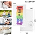 thumbnail image 2 of Dreamtimes Love is Love on Rainbow Pride Flag Hand Towels for Bathroom 100% Cotton 2 pcs Face Towel 16 x 28 inch, Absorbent Soft & Skin-Friendly, 2 of 6