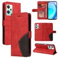 thumbnail image 1 of Compatible OnePlus Nord CE 2 LITE Case, Leather Wallet Case Stand View Magnetic Clasp Book Flip Folio Phone Cover - Red, 1 of 5