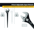 thumbnail image 2 of TITAN 8 Inch Adjustable Chrome Vanadium Steel Construction Spud Wrench Head Size with 10 Inch Overall Length for Added Leverage and Alignment, 2 of 5