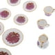 thumbnail image 3 of 17pcs Casa de en Miniatura Comedor Púrpura Floral de Té de Cerámica Taza, 3 of 8