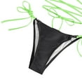 thumbnail image 7 of Elainilye Fashion Womens Bikini Set Two Piece Bathing Suit Sexy Love Drawstring Bikini Swimsuit Swimwear,Black, 7 of 7