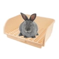 thumbnail image 4 of Rabbit Litter Bedding Box Cage Potty Pet Ferret Beige, 4 of 8
