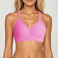 thumbnail image 2 of Gyexs Women's Full Coverage No Underwire Comfort Bra Scalloped V Neck Seamless Push Up Bralettes with Support #Hot Pink, 2 of 4