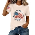 thumbnail image 5 of Qingpeng 4th of July Patriotic T Shirts for Women Summer Star Print Shirts Women's Independence Day Short Sleeve Casual Tee Tops, 5 of 6
