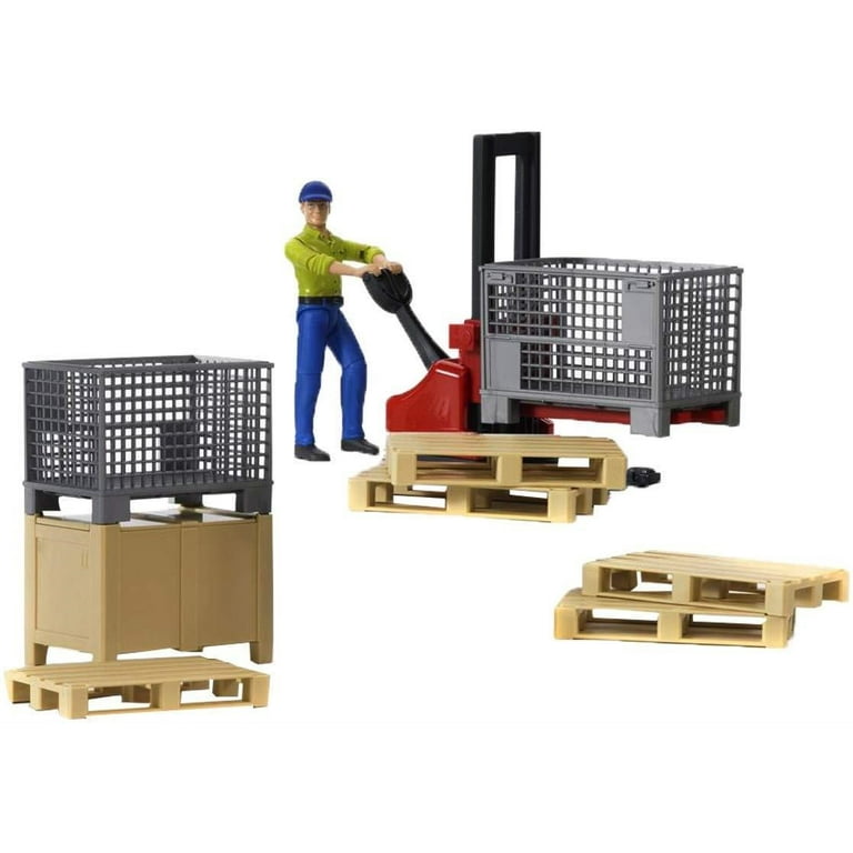 62200 Bruder Bworld Logistics Set With Man