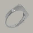thumbnail image 3 of LBG British Made 14k White Gold Natural Aquamarine Mens Band Ring - 33 size options - Size 9.5, 3 of 6