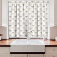 thumbnail image 2 of Ambesonne Flower Kitchen Curtains, Vintage Style Lilies, 55"x45", Yellow and White, 2 of 3