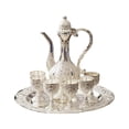 thumbnail image 2 of Juego de vino y licores europeos, dispensador de alcohol, copas de vino, elegante y lujoso frasco Rosa de plata, 2 of 8