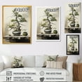thumbnail image 4 of Designart "Miniature Zen Bonsai II" Landscapes Framed Wall Art - Traditional Green Tree Bonsai Entryway Framed Wall Art Print, 4 of 6