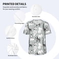 thumbnail image 4 of Balery African Animals Baseball Jersey for Men Casual Button Down Shirts Short Sleeve Active Team Sports Uniform-Large, 4 of 9