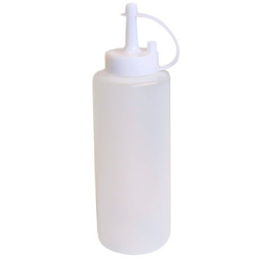 1 Clear Plastic Squeeze Bottle Condiment Dispenser Ketchup Mustard Sauce 22 Oz !
