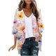 thumbnail image 2 of Cárdigan de manga larga para mujer, blusa informal estampada con bolsillo, abrigo tipo cárdigan para mujer, 2 of 5