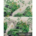 thumbnail image 6 of Truck Eucalyptus Leaves Linen Curtain Valance for Bedroom/Bathroom/Kitchen/Office/Living/Dining Room Window,St. Patrick Green Truck Farmhouse Rod Pocket Topper Decorative Cafe Drapes Panel 42"x12", 6 of 6