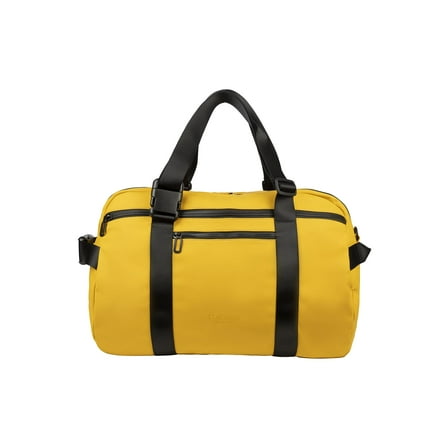 Tucano Weekender bag in rubberized material that converts to a backpack Yellow