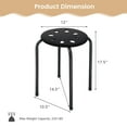 thumbnail image 6 of 17.5 Inch Set of 6 Portable Plastic Stack Stools with Metal Frame, 6 of 8