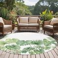 thumbnail image 4 of Tropical Plant Round Area Rug 6Ft Washable Circle Rugs for Bathroom Office, Summer Watercolor Green Palm Leaves Non-Slip Carpet Floor Mats Indoor Outdoor Carpet Runner Aesthetic Home Decor, 4 of 8